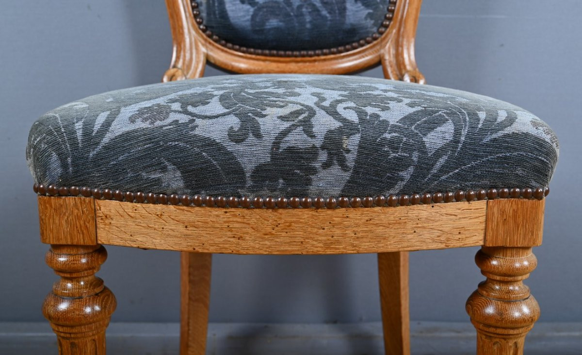 Paire de Chaises en Chêne, style Louis-Philippe – Milieu XXe-photo-6