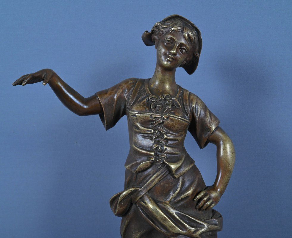 Bronze « La Pêcheuse », H. Giraud – 2nde Part XIXe-photo-5