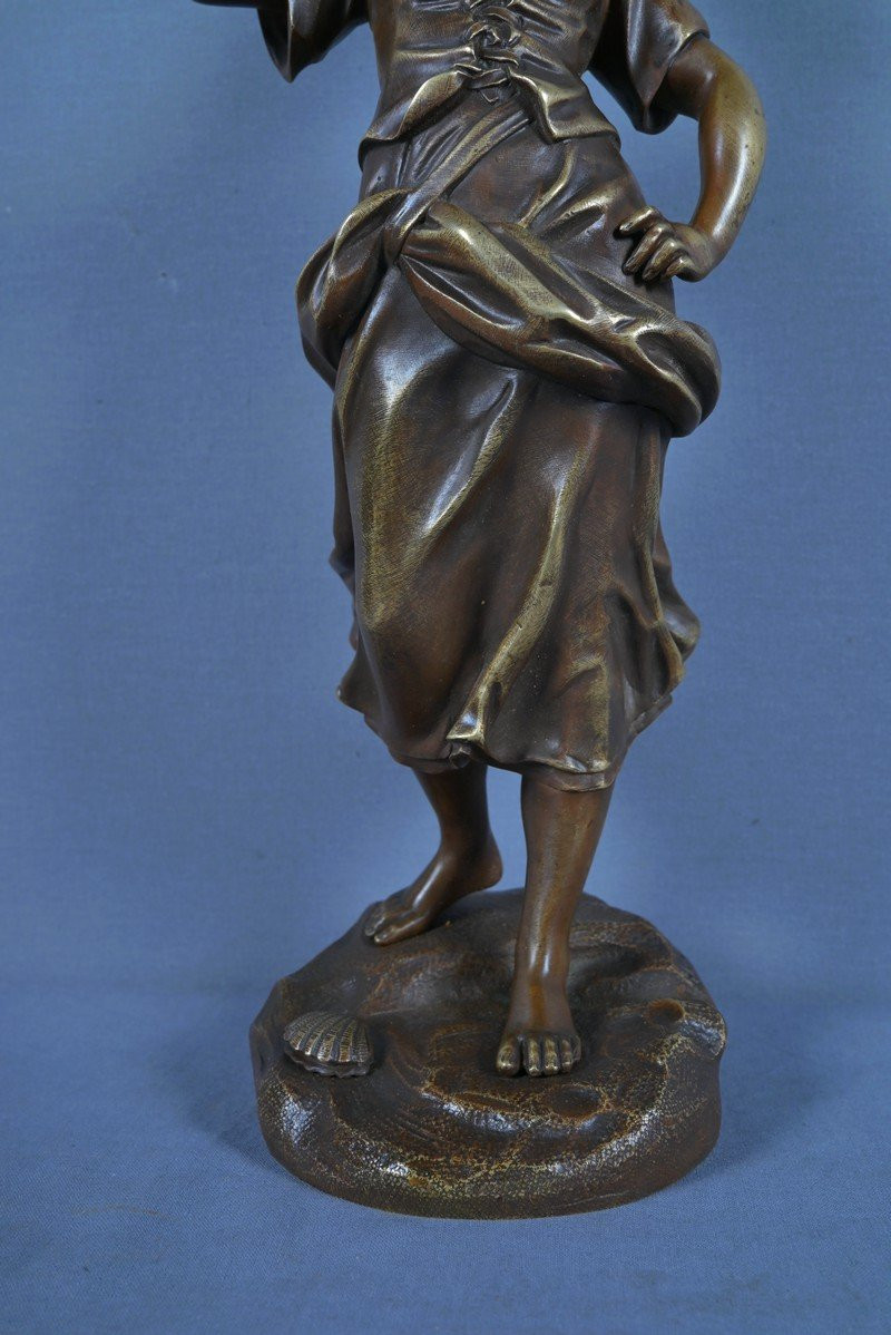 Bronze « La Pêcheuse », H. Giraud – 2nde Part XIXe-photo-6