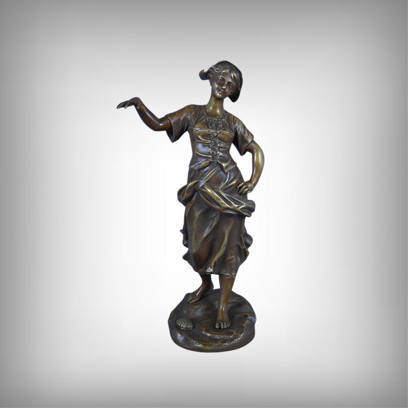 Bronze « La Pêcheuse », H. Giraud – 2nde Part XIXe