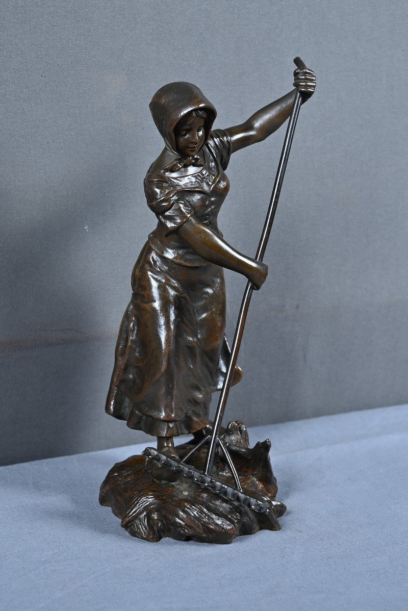 Bronze « La Faneuse », de Désiré Grisard – 1930-photo-3