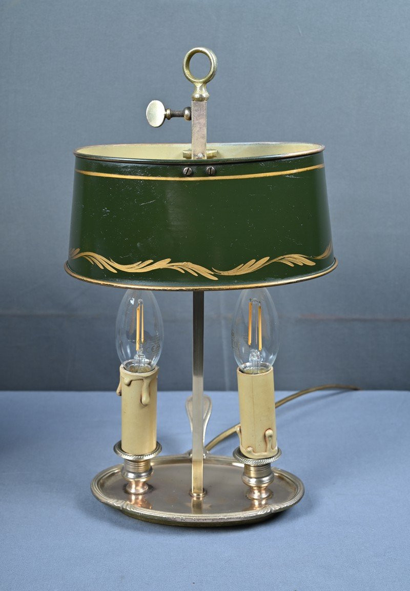 Paire de Lampes « Bouillotte » en Laiton, style Empire – Début XXe-photo-7