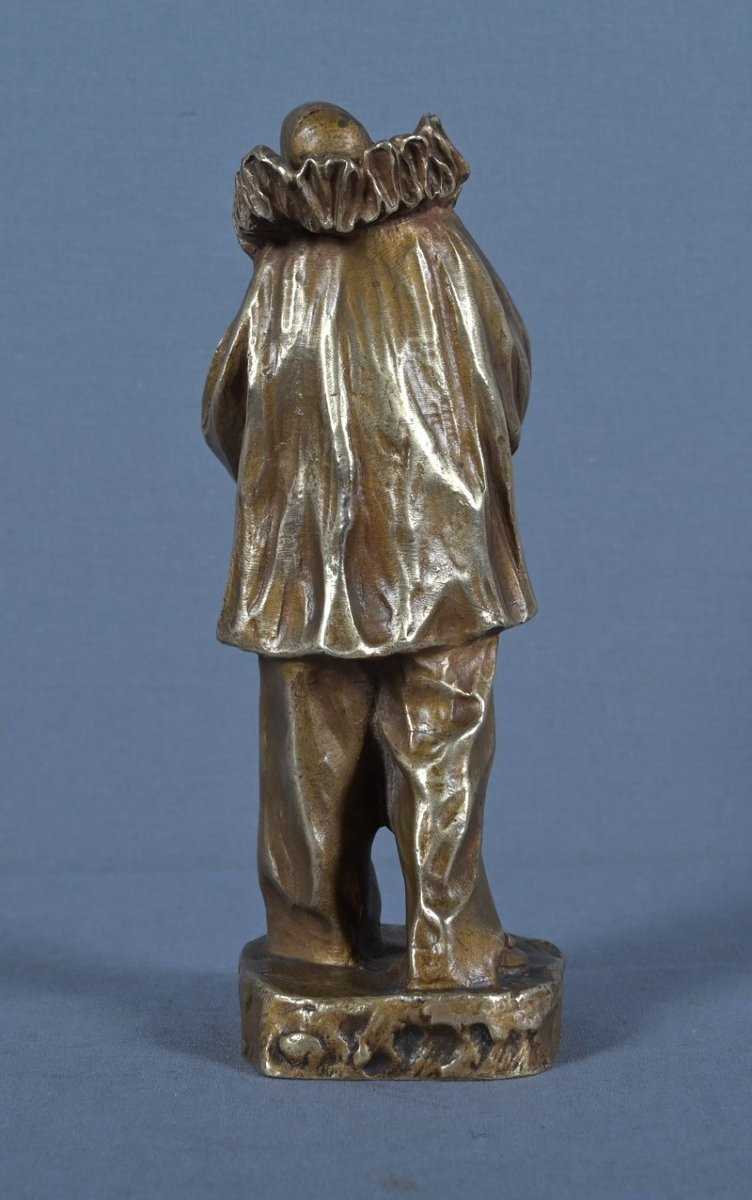 Petit Bronze « Pierrot », signé L. Alliot – Début XXe-photo-6