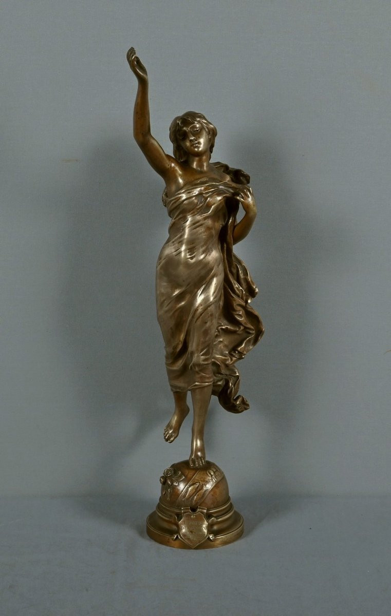Important Bronze « L’Étoile du Matin », signé A. Gaudez – Fin XIXe-photo-1
