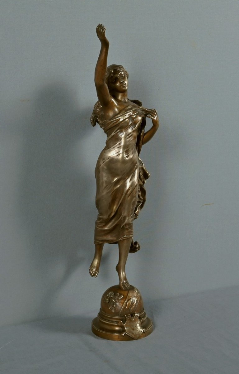 Important Bronze « L’Étoile du Matin », signé A. Gaudez – Fin XIXe-photo-2