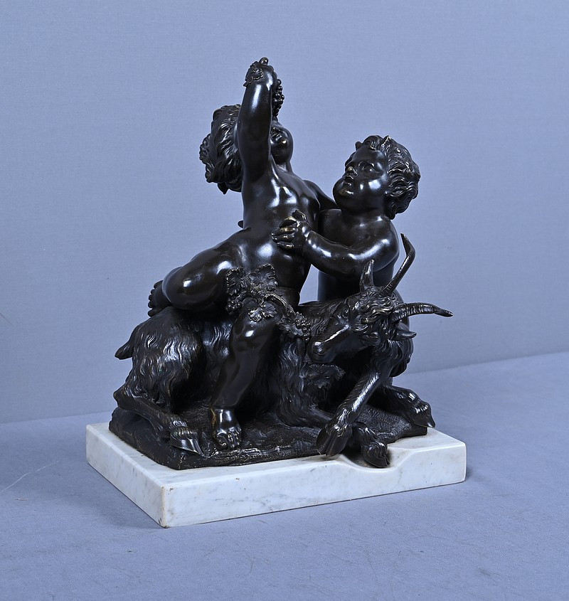 Bronze Sculpture "the Childhood Of Bacchus" After Clodion – Part 2, 19th Century-photo-3