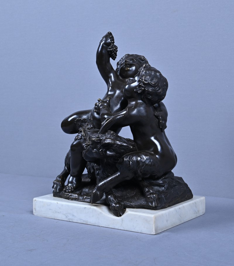 Bronze Sculpture "the Childhood Of Bacchus" After Clodion – Part 2, 19th Century-photo-4