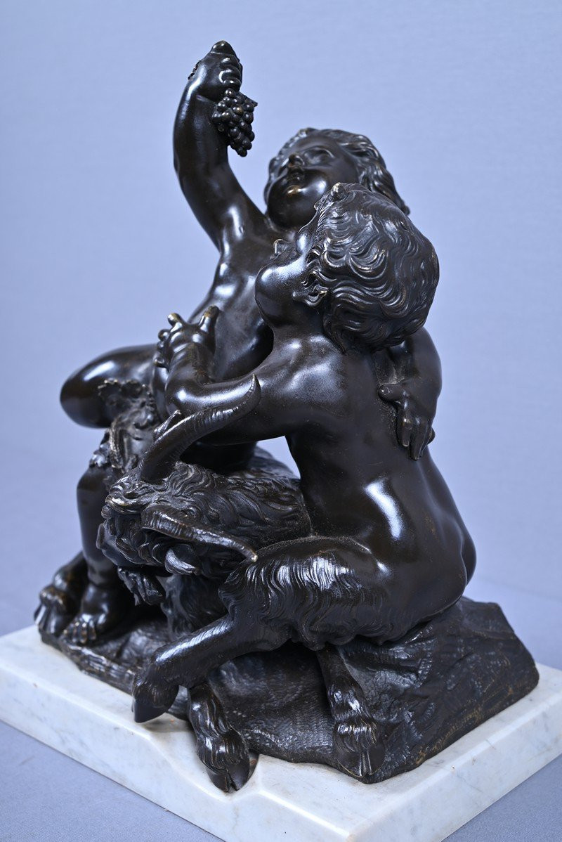 Bronze Sculpture "the Childhood Of Bacchus" After Clodion – Part 2, 19th Century-photo-4