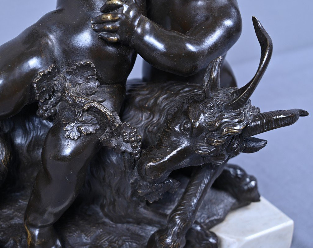 Bronze Sculpture "the Childhood Of Bacchus" After Clodion – Part 2, 19th Century-photo-5