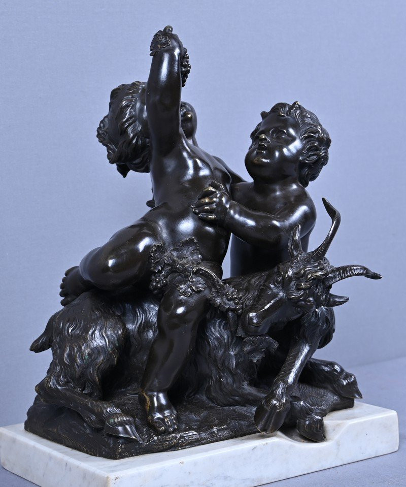 Bronze Sculpture "the Childhood Of Bacchus" After Clodion – Part 2, 19th Century-photo-6