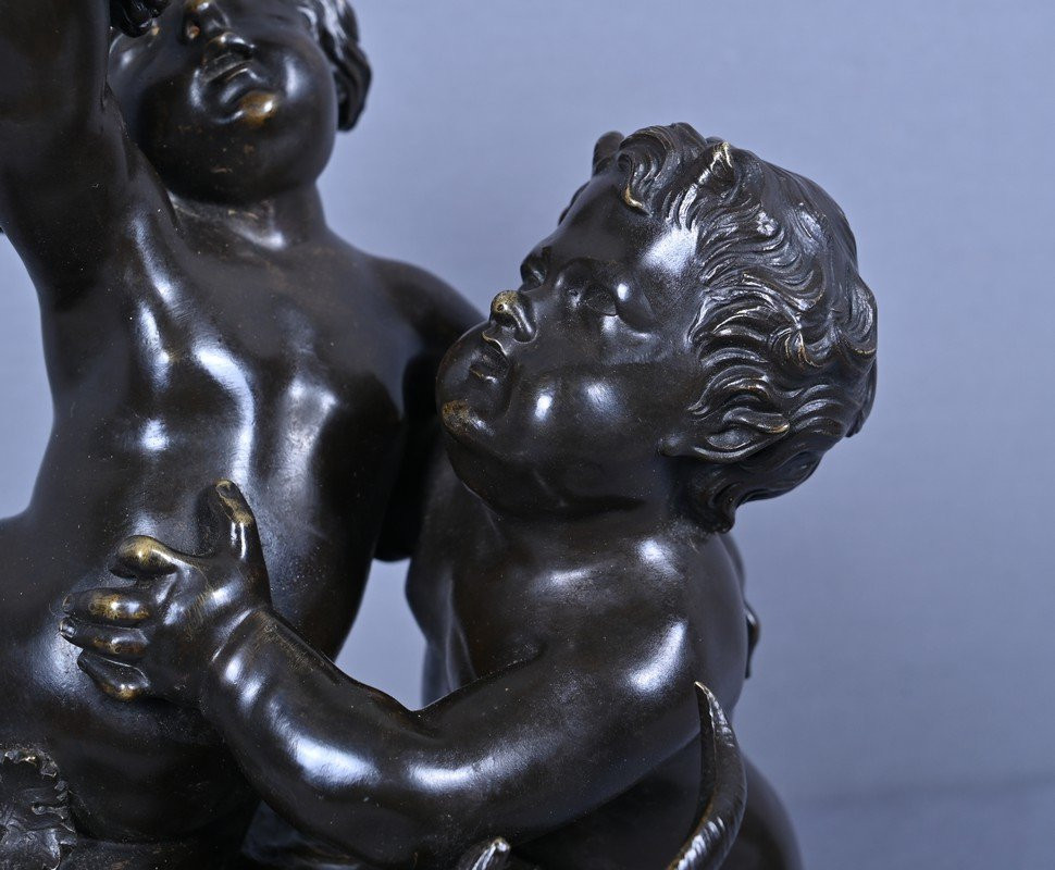 Bronze Sculpture "the Childhood Of Bacchus" After Clodion – Part 2, 19th Century-photo-7