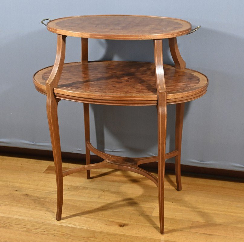 Mahogany Tea Table – Late 19th Century-photo-3