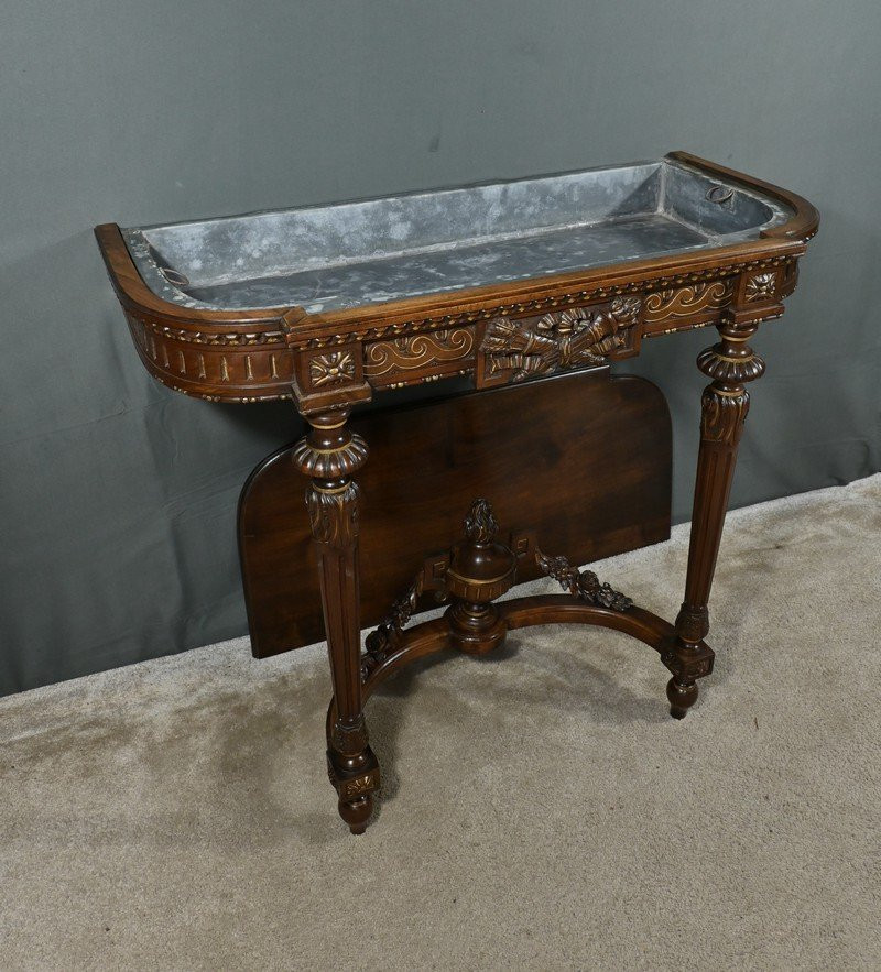 Jardinière Console en Noyer, style Louis XVI – Milieu XIXe-photo-2