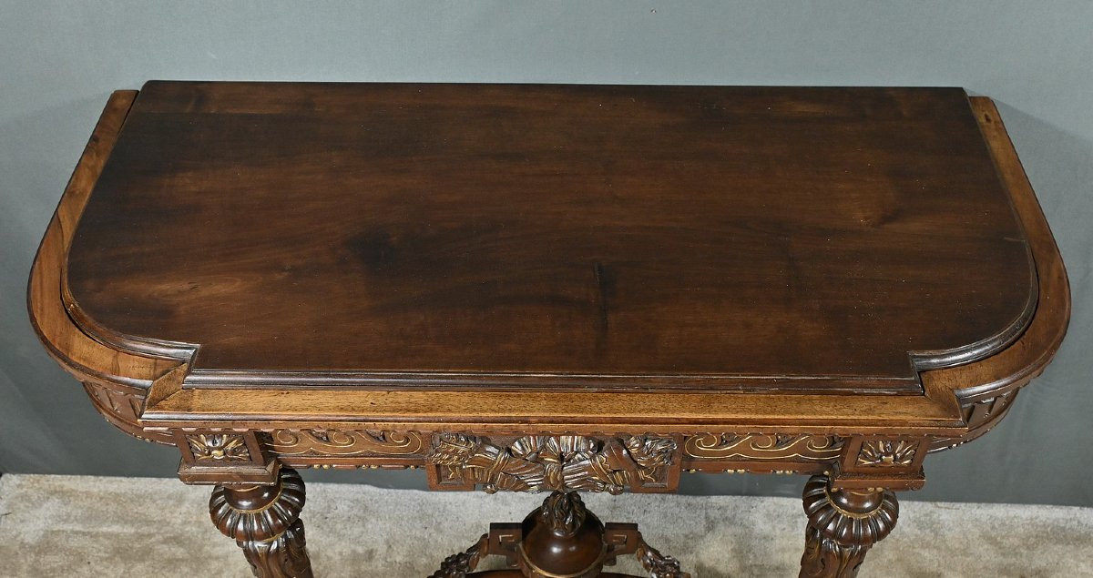 Jardinière Console en Noyer, style Louis XVI – Milieu XIXe-photo-4