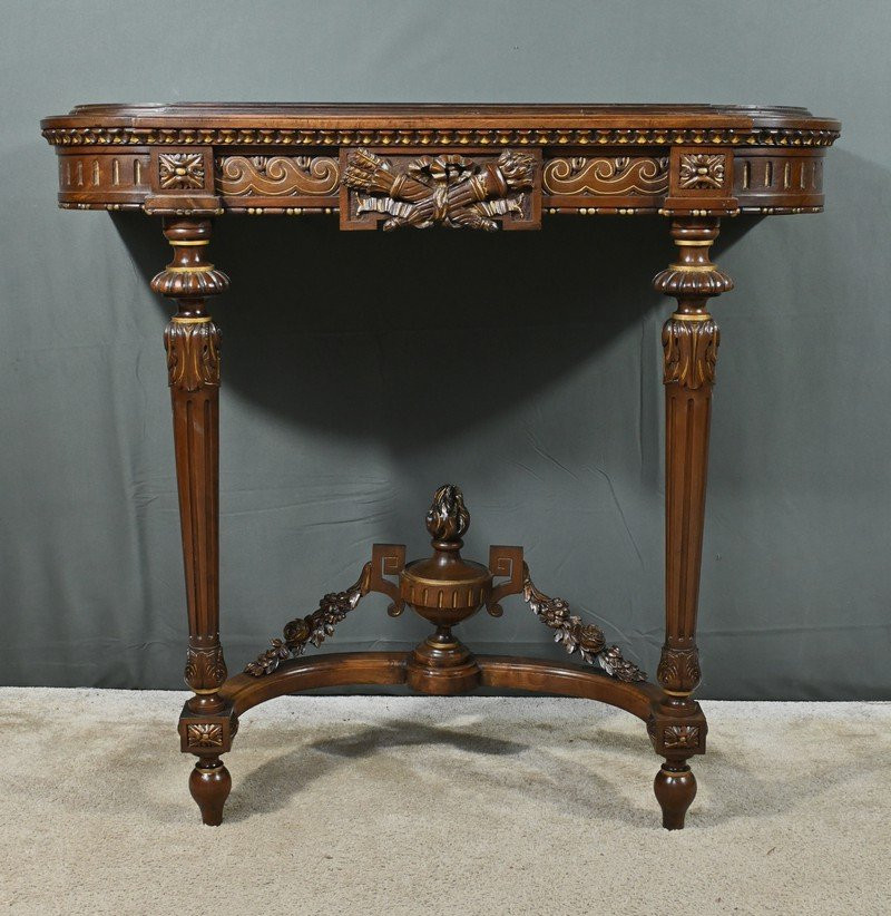 Jardinière Console en Noyer, style Louis XVI – Milieu XIXe-photo-1