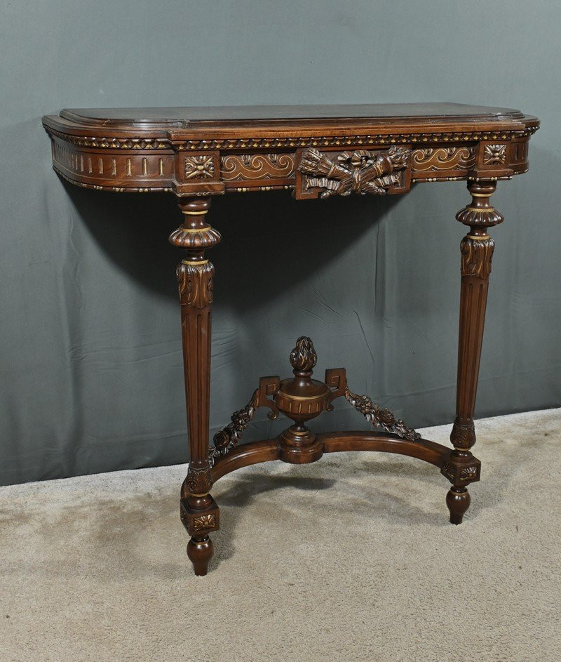 Jardinière Console en Noyer, style Louis XVI – Milieu XIXe-photo-3