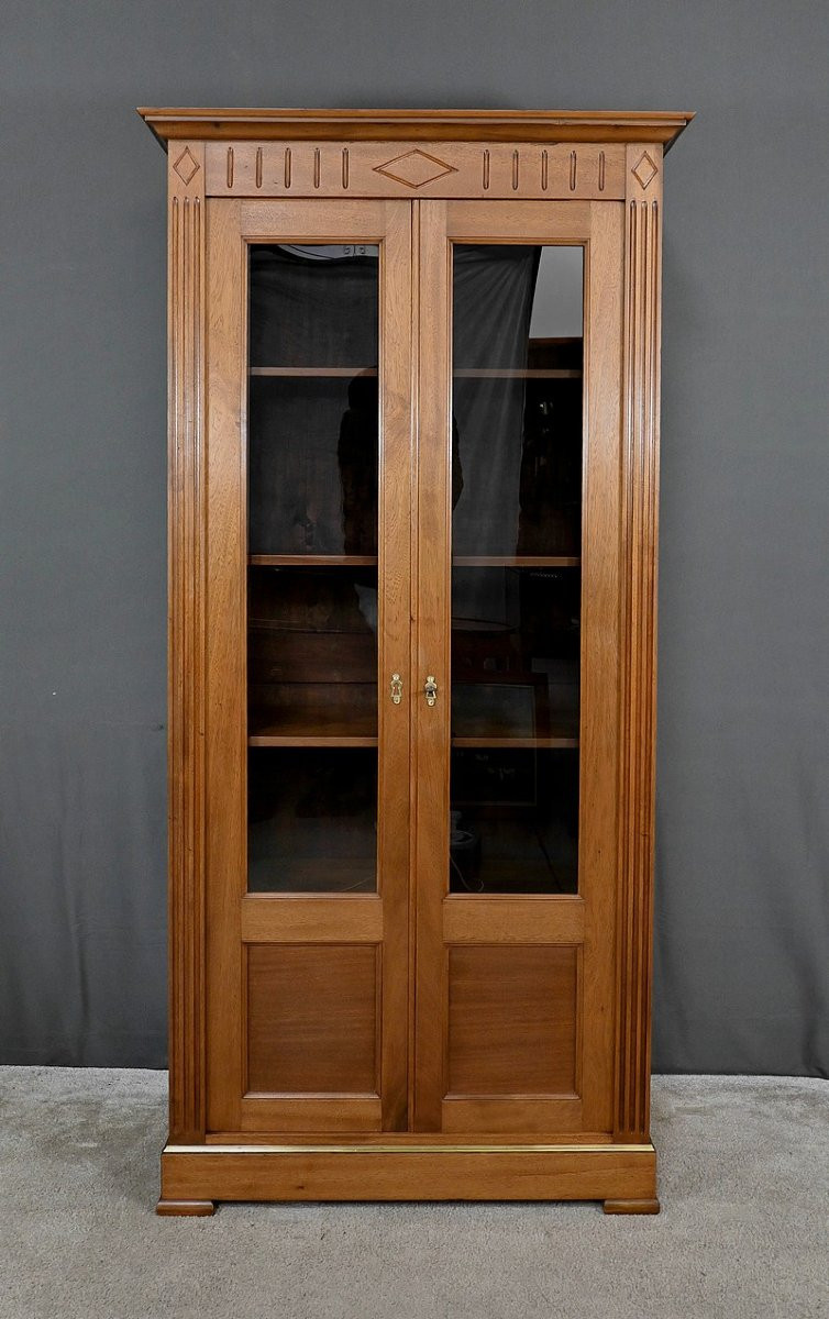 Petite Bibliothèque Vitrée en Acajou, style Louis XVI – 1930-photo-3