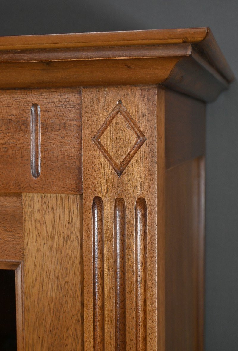 Petite Bibliothèque Vitrée en Acajou, style Louis XVI – 1930-photo-3