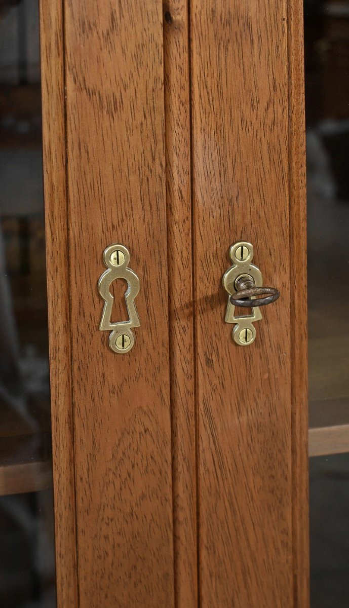 Petite Bibliothèque Vitrée en Acajou, style Louis XVI – 1930-photo-4