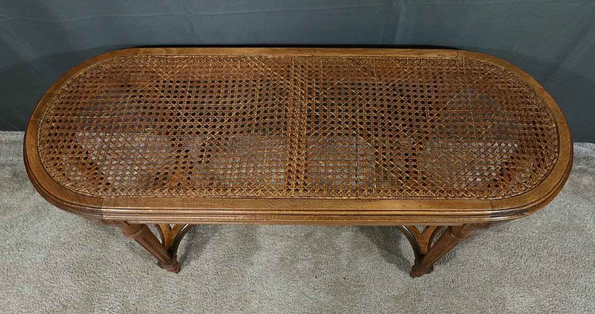 Walnut Piano Bench, Louis XVI Style – Late 19th Century-photo-3
