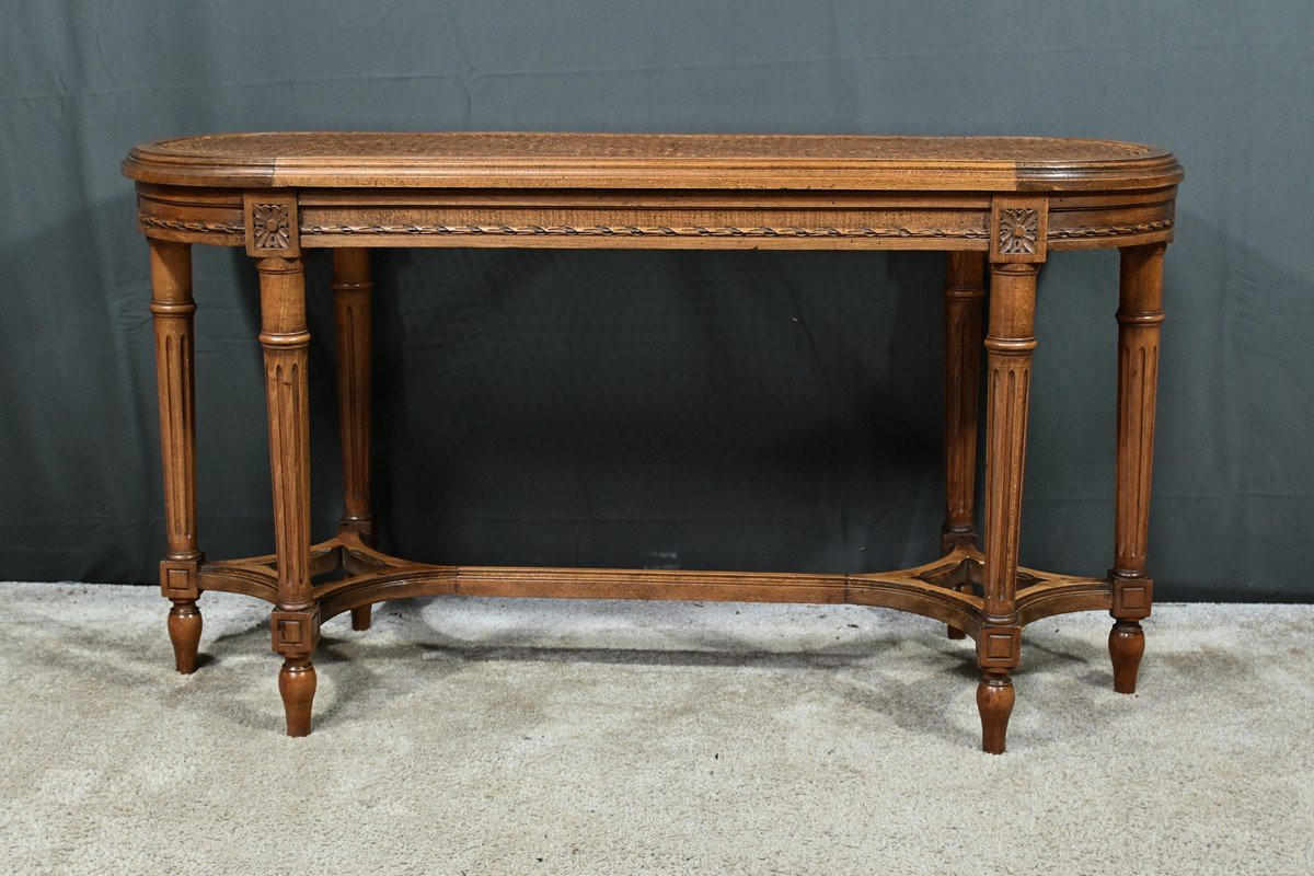 Walnut Piano Bench, Louis XVI Style – Late 19th Century-photo-5