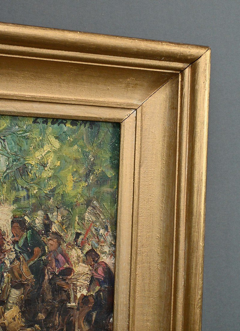 Painting "the Market", By Laurens – Early 20th Century-photo-6