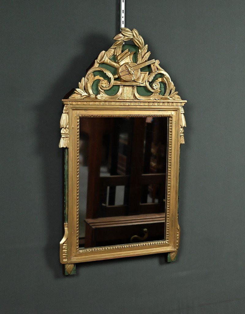Miroir en bois doré, Style Louis XVI – Début XXe-photo-3
