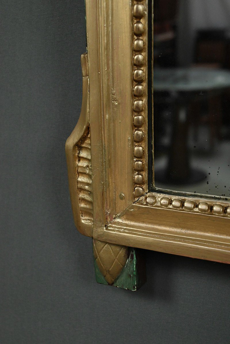 Miroir en bois doré, Style Louis XVI – Début XXe-photo-5