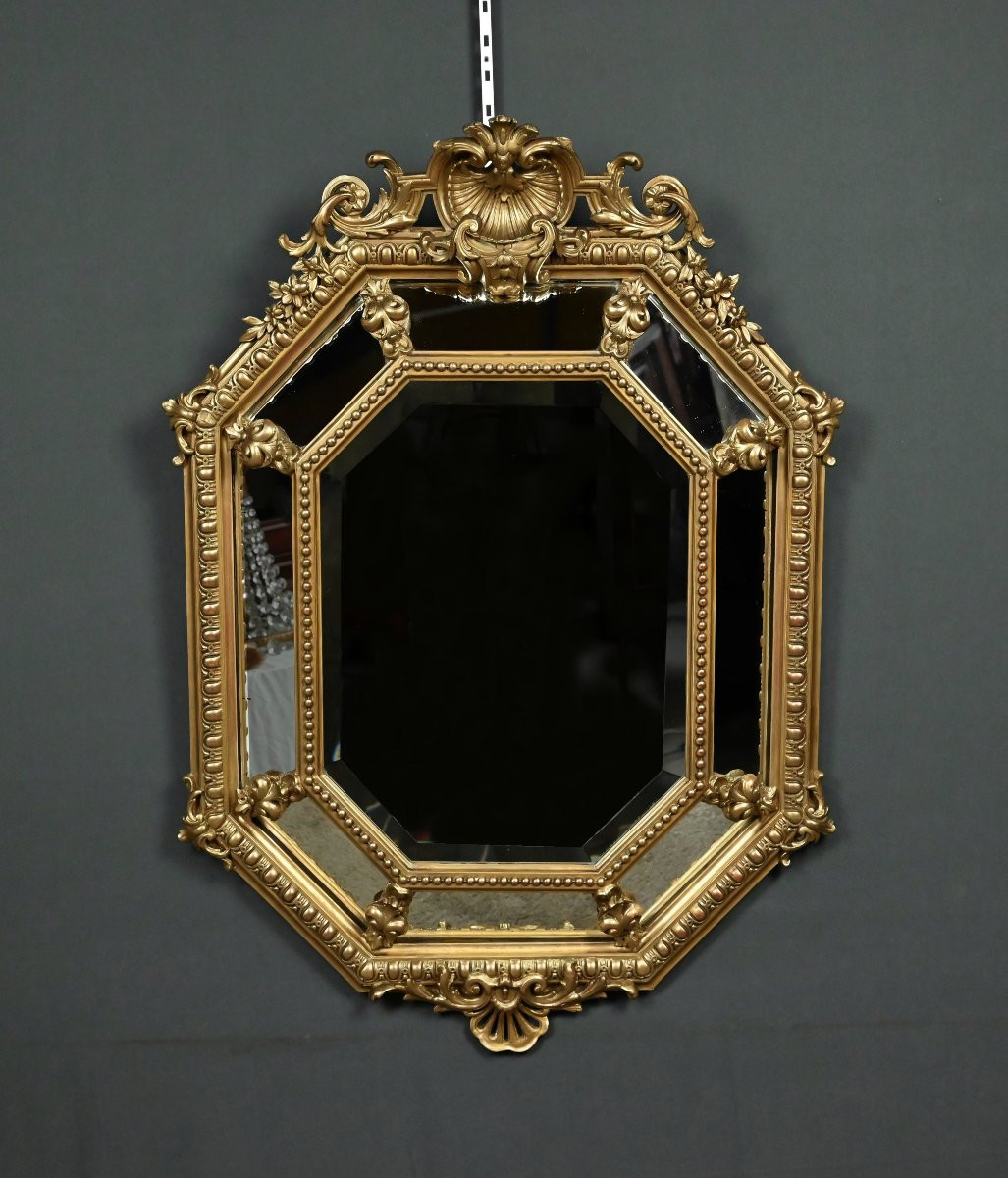 Mirror With Parcloses, Louis XV Style – Mid-19th Century-photo-4
