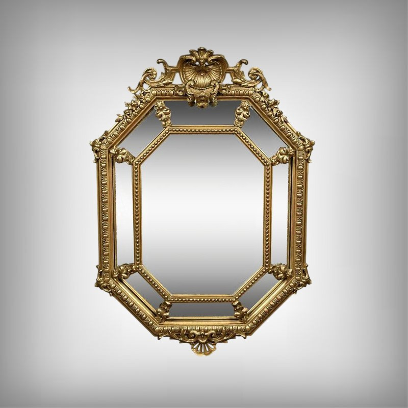 Mirror With Parcloses, Louis XV Style – Mid-19th Century