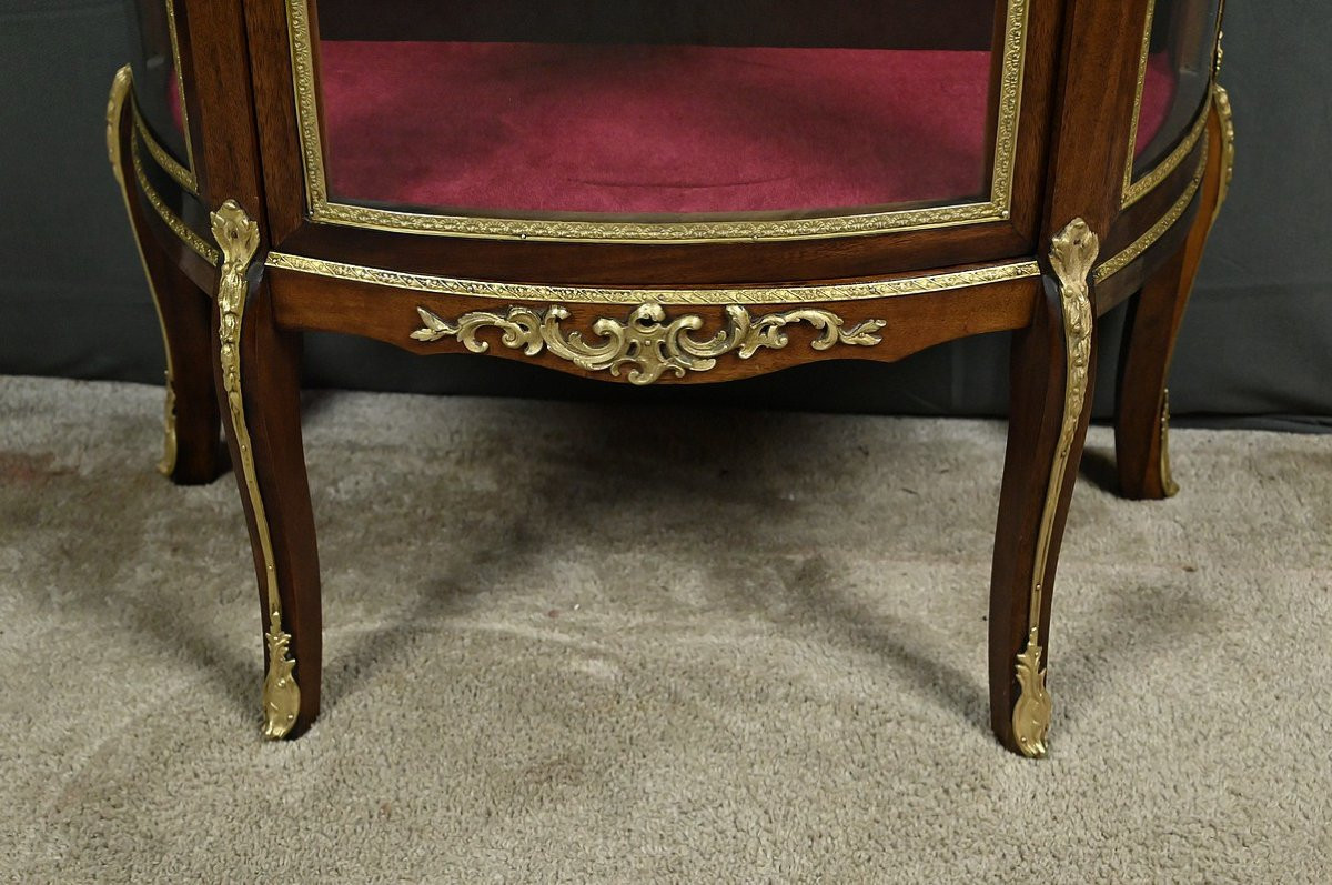 Small Mahogany Display Cabinet, Louis XV-louis XVI Transitional Style – Early 20th Century-photo-7