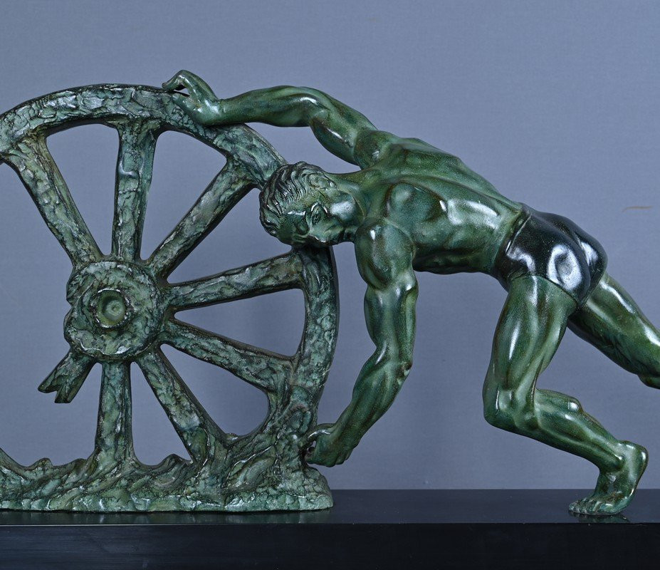 Important Bronze Sculpture "allegory Of Strength", Art Deco – 1940-photo-1