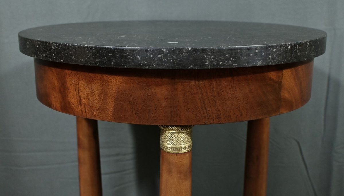 Mahogany Tripod Pedestal Table, Empire Style – Early 20th Century-photo-1