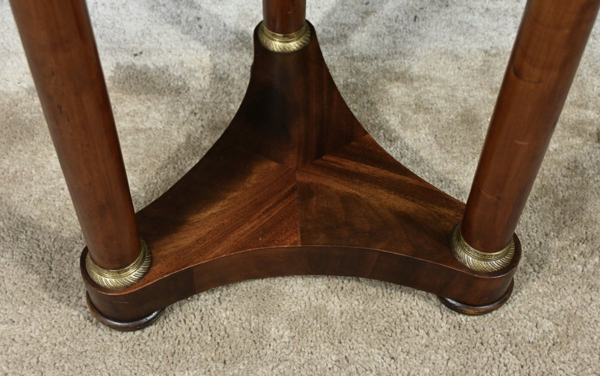 Mahogany Tripod Pedestal Table, Empire Style – Early 20th Century-photo-5