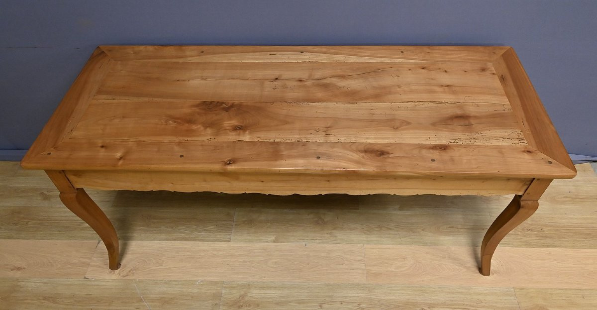 Table de Ferme en Merisier blond, style Louis XV – 2ème partie du XIXe-photo-4