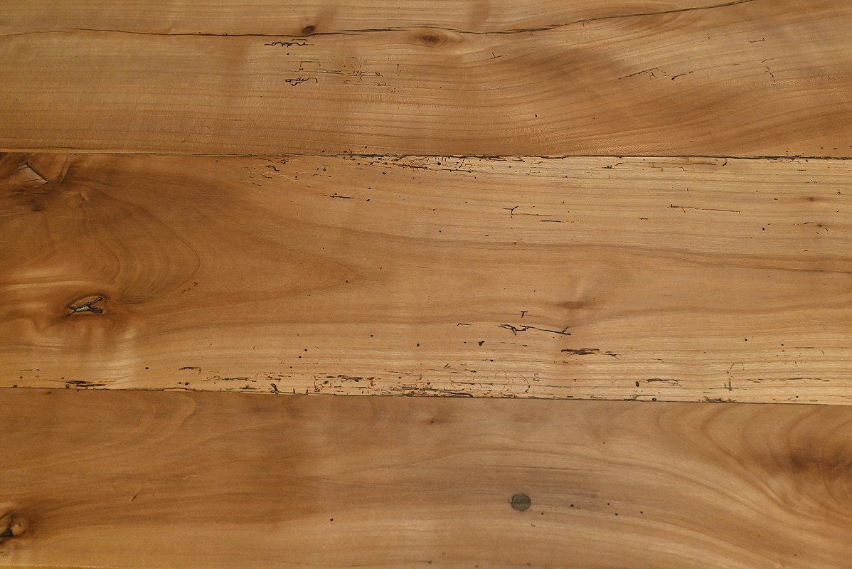 Table de Ferme en Merisier blond, style Louis XV – 2ème partie du XIXe-photo-1