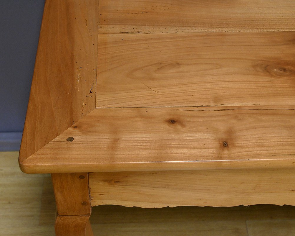 Table de Ferme en Merisier blond, style Louis XV – 2ème partie du XIXe-photo-2