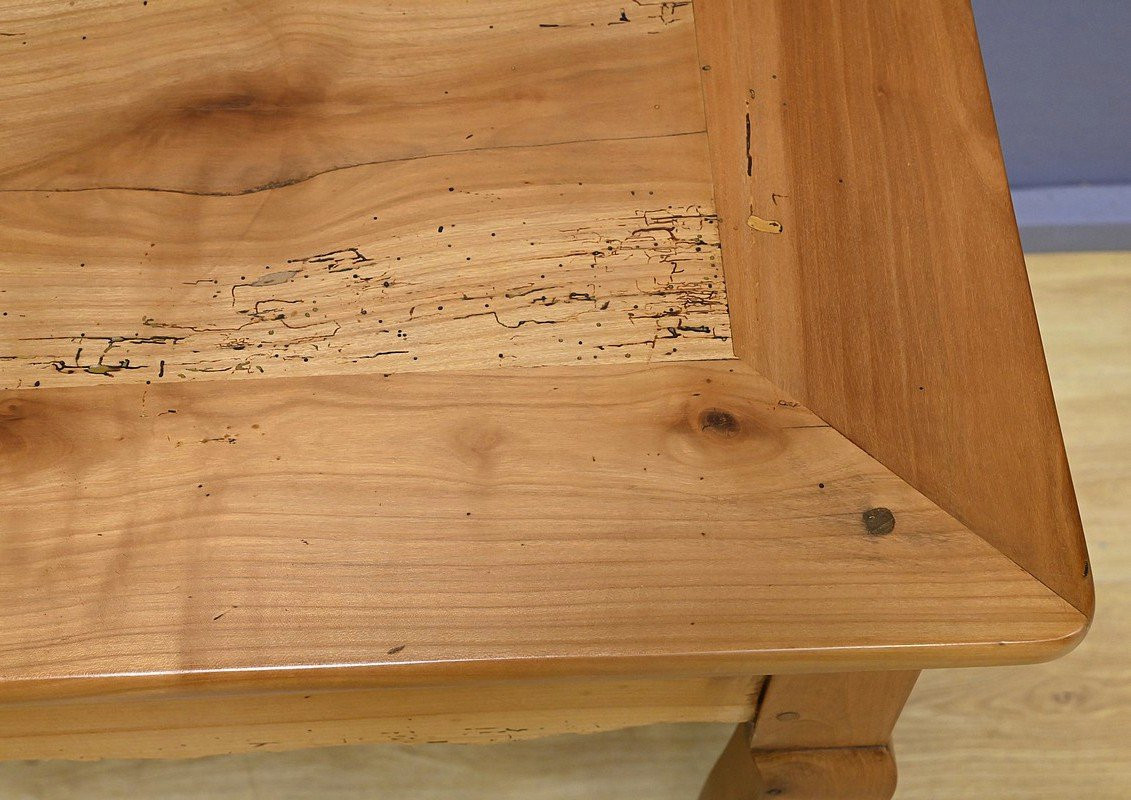 Table de Ferme en Merisier blond, style Louis XV – 2ème partie du XIXe-photo-3
