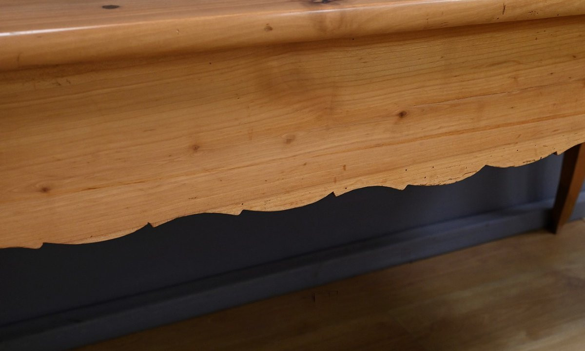 Table de Ferme en Merisier blond, style Louis XV – 2ème partie du XIXe-photo-6