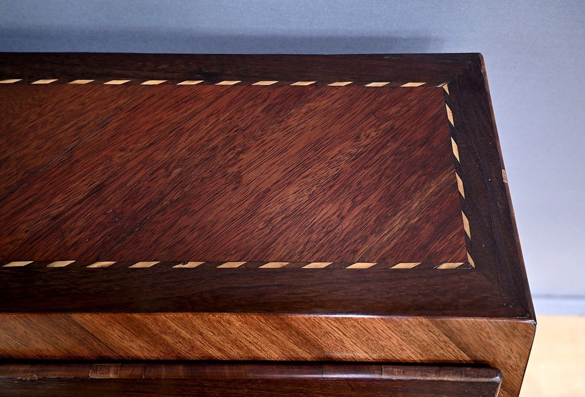Slant-front Desk In Rosewood And Mahogany, Louis XVI Style – Mid-19th Century-photo-1