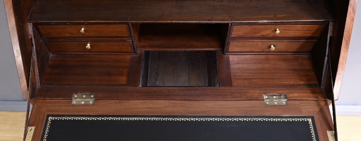 Slant-front Desk In Rosewood And Mahogany, Louis XVI Style – Mid-19th Century-photo-8