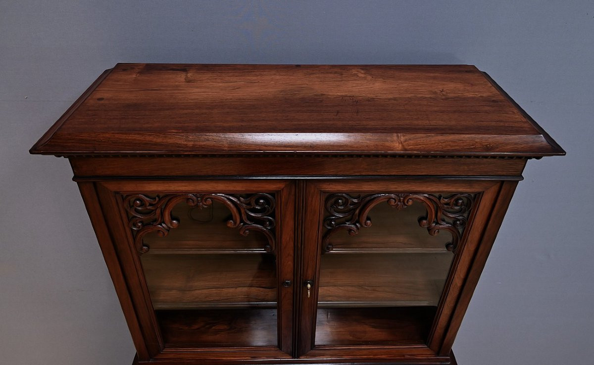 Small Rosewood Display Case Writing Desk – Part 2, 19th Century-photo-4