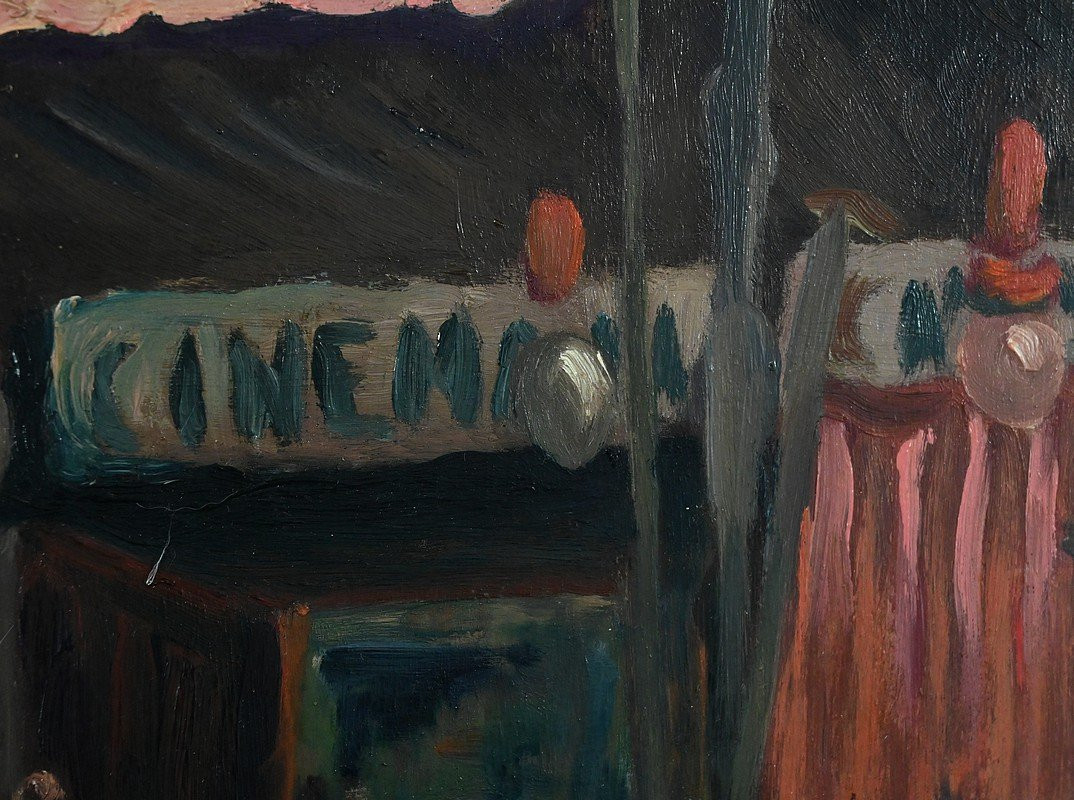 Tableau « Scène de Rue », de C. Subileau – Début XXe-photo-6