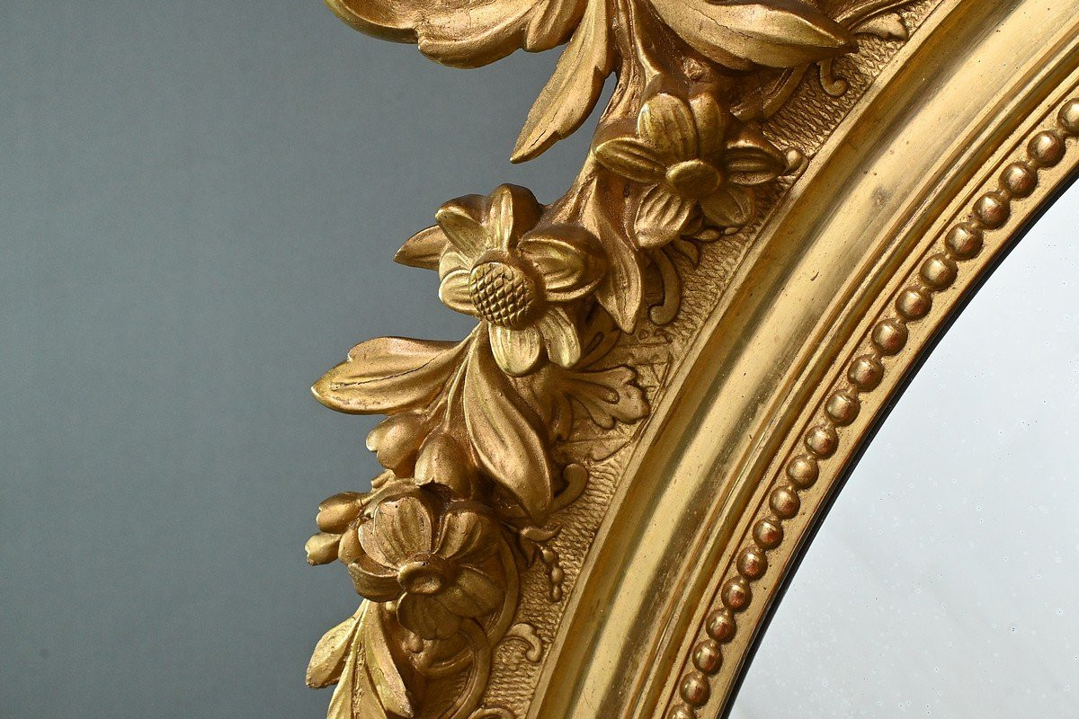 Grand Miroir en Bois Doré, style Louis XV – 2ème partie XIXe-photo-6