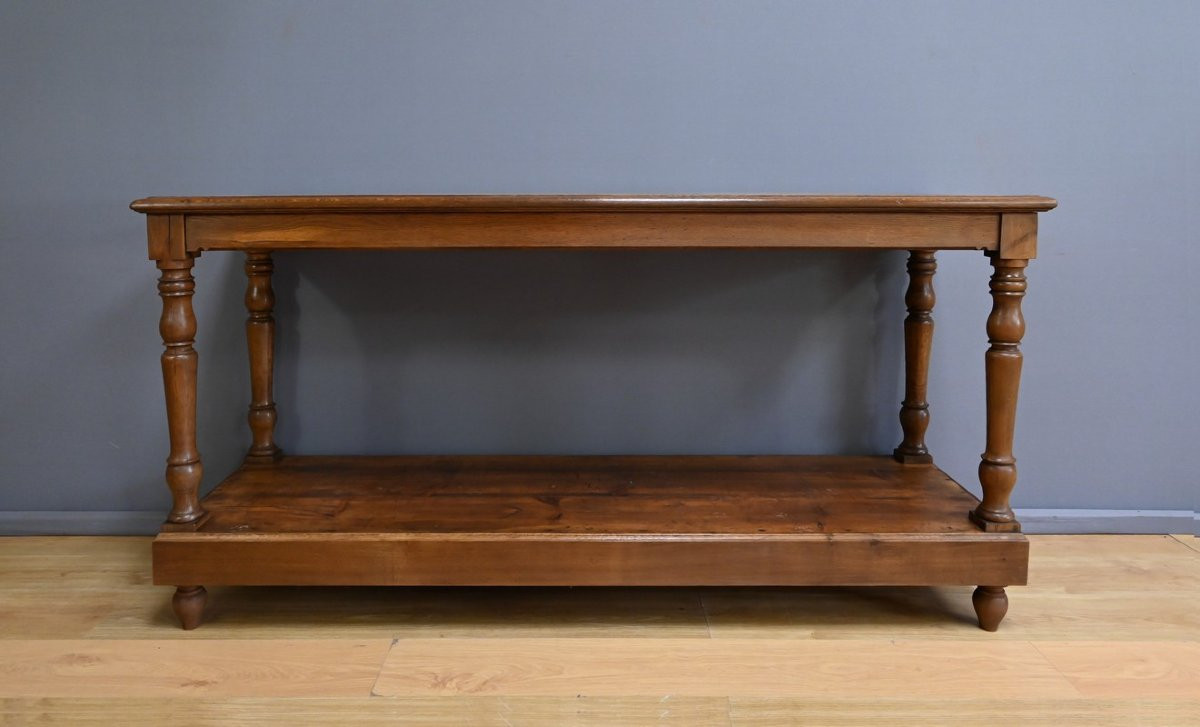 Table de Drapier en Chêne et Sapin – Début XXe-photo-8