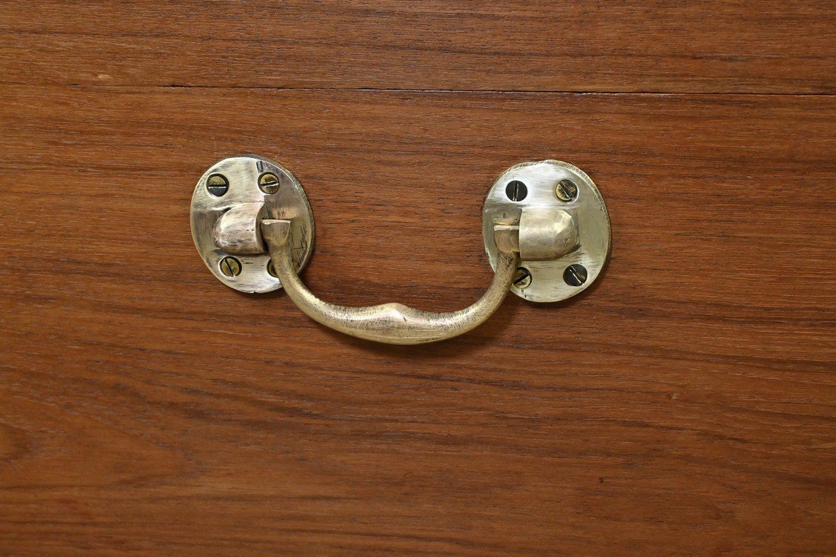 Large Teak Marine Chest – Late 19th Century-photo-5