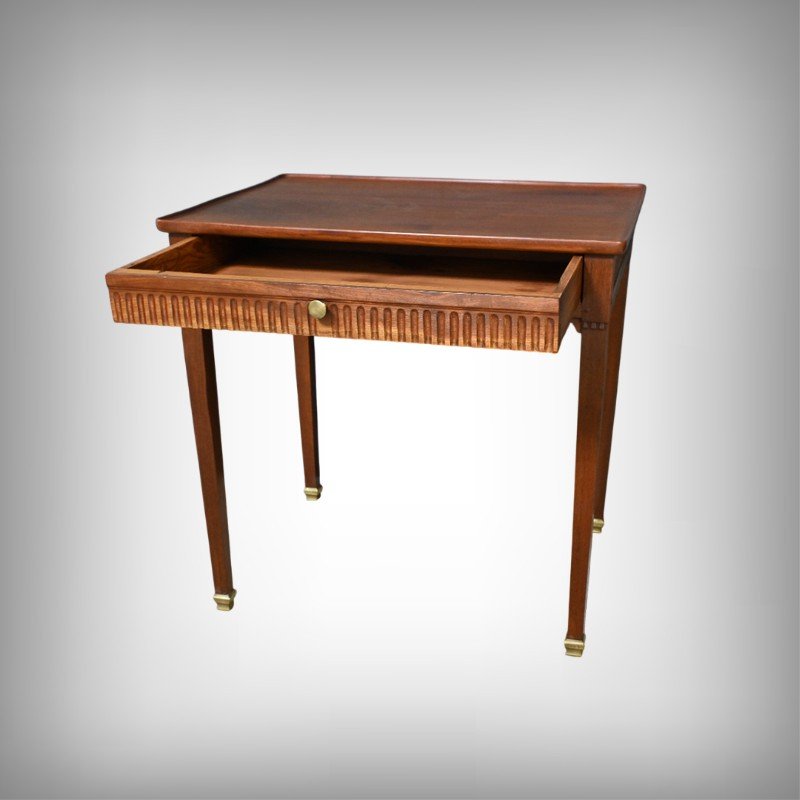 Table Cabaret en Acajou, style Louis XVI – Début XIXe-photo-2