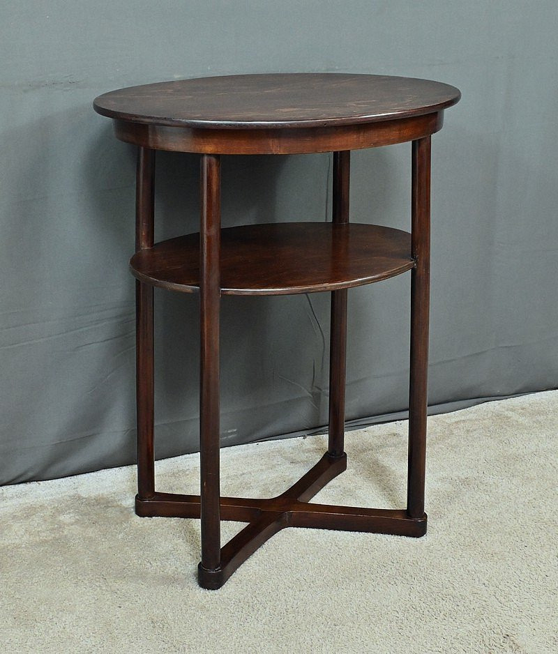 Guéridon en Hêtre, par J. Hoffmann, Maison Thonet, Art Déco – 1930-photo-3