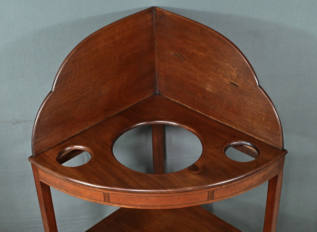 Petit Meuble de Toilette d’Angle en Acajou – Début XXe-photo-4