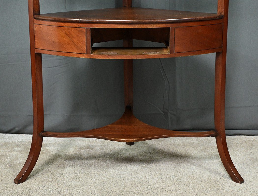 Petit Meuble de Toilette d’Angle en Acajou – Début XXe-photo-6